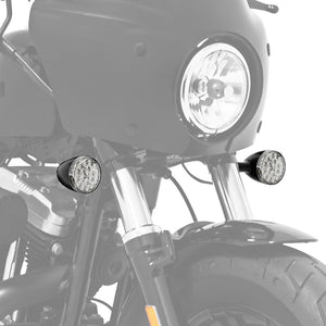 TCMT Amber Front LED Turn Signal Light Amber Fit For Harley XL48 XL1200X '16-'22