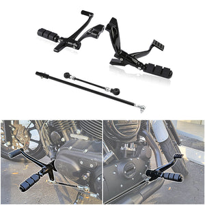 TCMT Forward Controls Footpegs Levers Linkages Fit For Harley Sportster XL 883 1200 '14-'23
