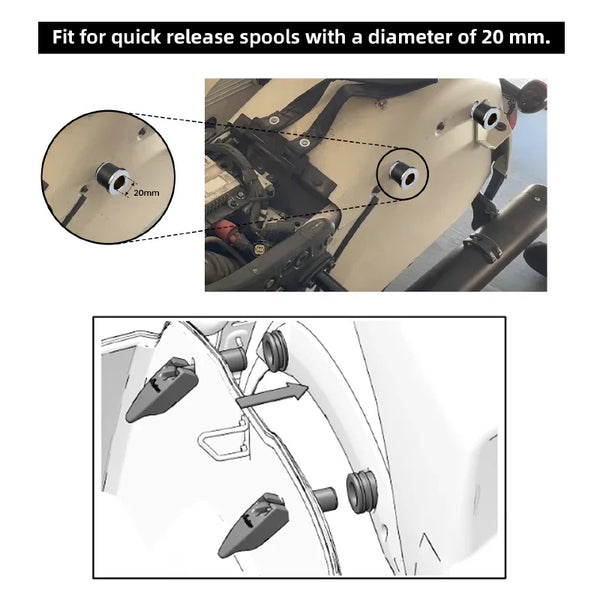 2023 20-24 INDIAN CHALLENGER QUICK SADDLEBAG MOUNTING BRACKET SPOOL BO 2023 20-24 INDIAN CHALLENGER QUICK SADDLEBAG MOUNTING BRACKET SPOOL BO