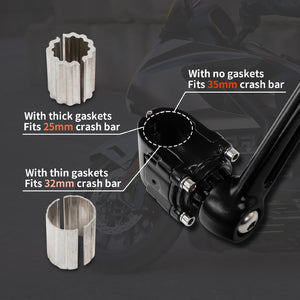 TCMT 25/32/35mm Adjustable Footpegs Peg Mount Fit For Honda Goldwing GL1800