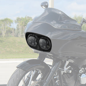 TCMT DOT Dual LED Headlight Assembly Projector Fit For Harley Road Glide '98-'13