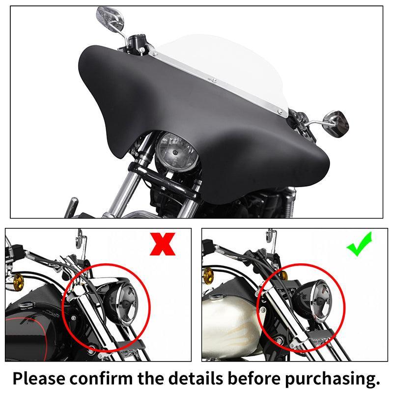 TCMT Front Batwing Outer Fairing with Windshield Mounting Brackets Hardwares Fit For Harley - TCMT