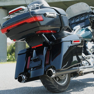 4" Megaphone Slip-On Mufflers Exhaust Fit For Harley Touring '95-'16 - TCMT