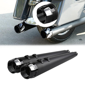 TCMT 4" Megaphone Slip-On Mufflers Exhaust Fit For Harley Touring '95-'16