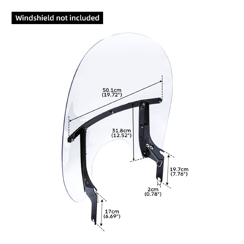 TCMT Windshield Bracket Mount Set Fit For Harley Road King '94-'24
