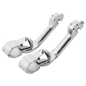 TCMT 1 1/4" Long Angled Highway Engine Guard Bar Footpegs Mount Kit For Harley - TCMTMOTOR