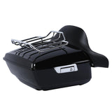 TCMT 13.7" King Tour Pack with Wrap Around Backrest Pad & Top Luggage Rack Fit For Harley Touring '14-'24