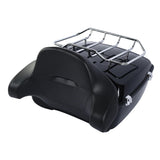 TCMT 13.7" King Tour Pack with Wrap Around Backrest Pad & Top Luggage Rack Fit For Harley Touring '14-'24