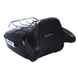 TCMT 13.7" King Tour Pack with Wrap Around Backrest Pad & Top Luggage Rack Fit For Harley Touring '14-'24