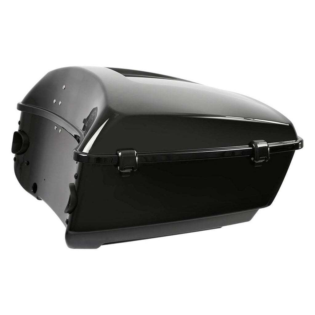 TCMT 13.7" King Tour Pack with Wrap Around Backrest Pad & Top Luggage Rack Fit For Harley Touring '14-'24