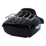 TCMT 13.7" King Tour Pack with Wrap Around Backrest Pad & Top Luggage Rack Fit For Harley Touring '14-'24