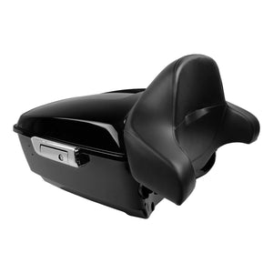 TCMT 13.7" King Tour Pack with Wrap Around Backrest Pad Fit For Harley Touring '14-'24