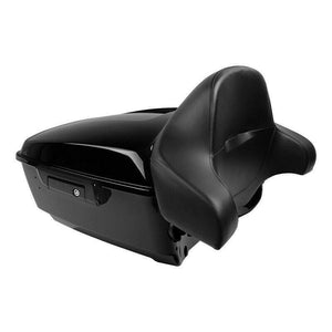 TCMT 13.7" King Tour Pack with Wrap Around Backrest Pad Fit For Harley Touring '14-'24