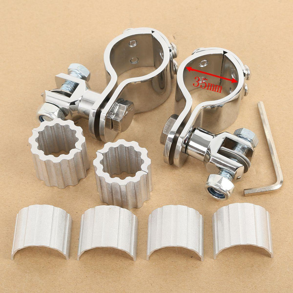TCMT 25/32/35mm Crash Bar Motorcycle Highway Foot Peg Mount Clamps Fit For Harley - TCMT