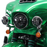 TCMT Auxiliary Light Bracket Spot Fog Light Turn Signal Fit For Harley Road King '94-'13,Electra Glide '97-'13 - TCMT