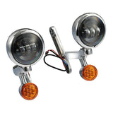 TCMT Auxiliary Light Bracket Spot Fog Light Turn Signal Fit For Harley Road King '94-'13,Electra Glide '97-'13 - TCMT