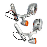 TCMT Auxiliary Light Bracket Spot Fog Light Turn Signal Fit For Harley Road King '94-'13,Electra Glide '97-'13 - TCMT