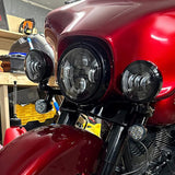 TCMT Auxiliary Light Bracket Spot Fog Light Turn Signal Fit For Harley Road King '94-'13,Electra Glide '97-'13 - TCMT