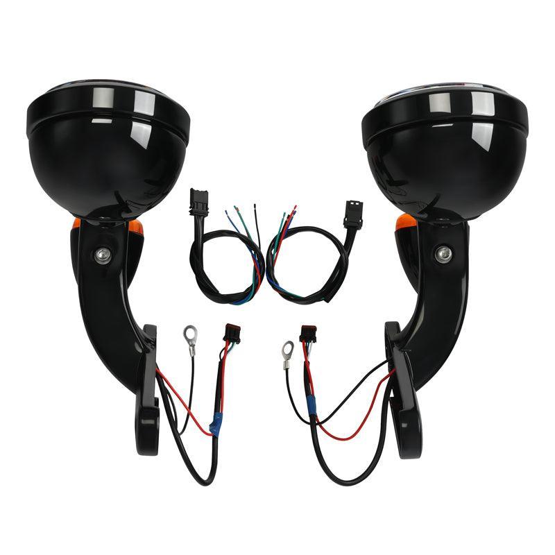 TCMT Auxiliary Light Bracket Spot Fog Light Turn Signal Fit For Harley Road King '94-'13,Electra Glide '97-'13 - TCMT