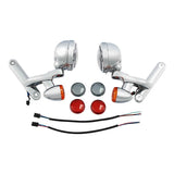 TCMT Auxiliary Light Bracket Spot Fog Light Turn Signal Fit For Harley Road King '94-'13,Electra Glide '97-'13 - TCMT
