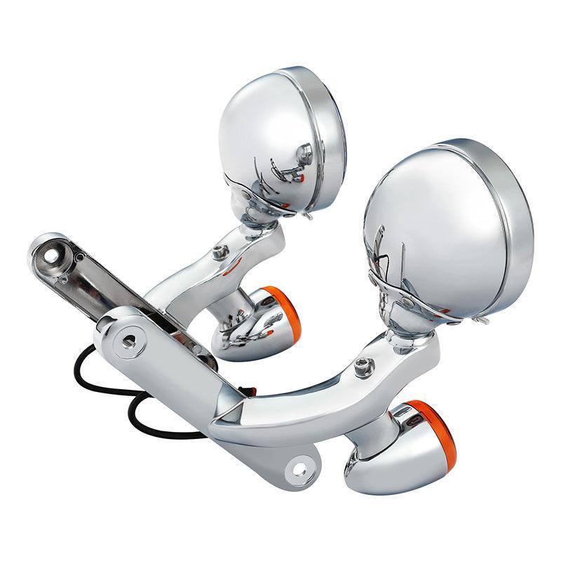 TCMT Auxiliary Light Bracket Spot Fog Light Turn Signal Fit For Harley Road King '94-'13,Electra Glide '97-'13 - TCMT