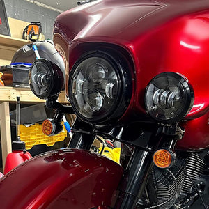 TCMT Auxiliary Light Bracket Spot Fog Light Turn Signal Fit For Harley Road King '94-'13,Electra Glide '97-'13 - TCMT