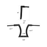 TCMT 14" 16" 18" 20" Rise 2" Hanger Handlebar Black Fit For Harley Touring Softail - TCMTMOTOR
