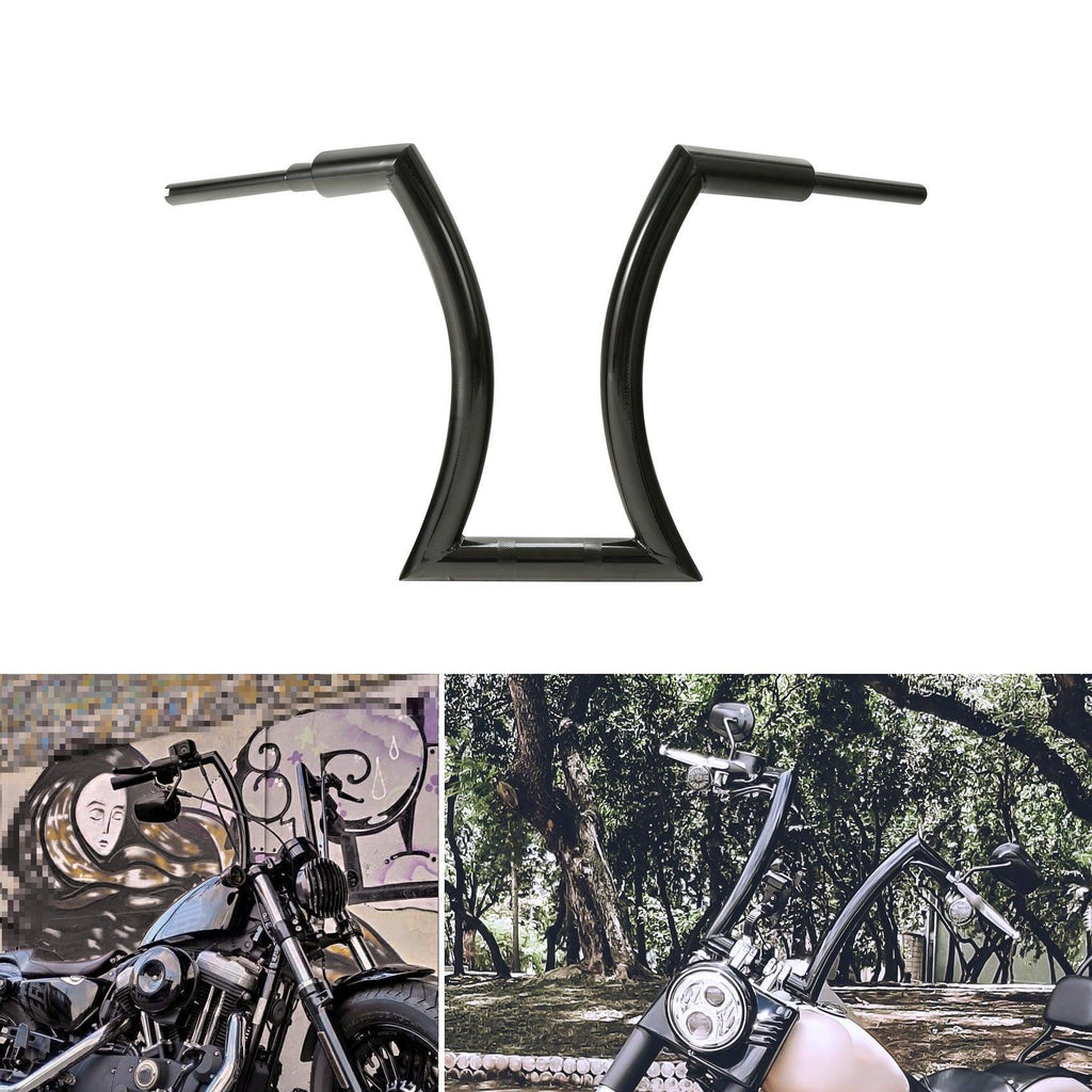 TCMT 14" 16" 18" 20" Rise 2" Hanger Handlebar Black Fit For Harley Touring Softail - TCMTMOTOR