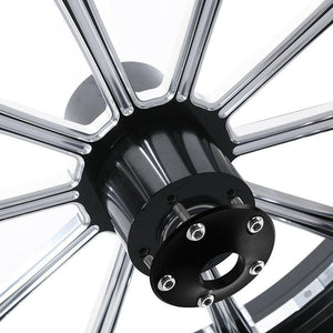 TCMT Black Dual Disc Front Wheel Hub Cap Cover Fit For Harley Touring '08-'23 Non ABS - TCMT