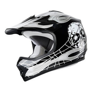 TCMT Youth Kids DOT Motocross Off-Road Helmet Black - TCMTMOTOR