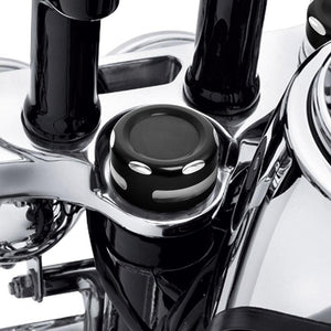 TCMT Black Triple Tree Top Upper Fork Nut Bolt Cover Fit For Harley Dyna '11-'17 - TCMT