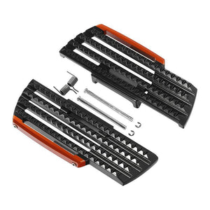 TCMT Black&Orange Driver Rider Footboard Kit Fit For Harley Fat Boy 114 FLFBS '18-'21 - TCMT