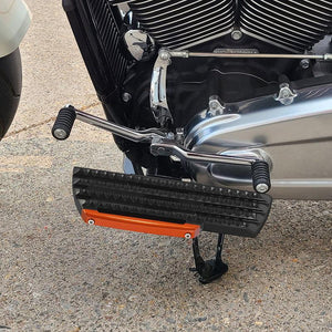 TCMT Black&Orange Driver Rider Footboard Kit Fit For Harley Fat Boy 114 FLFBS '18-'21 - TCMT