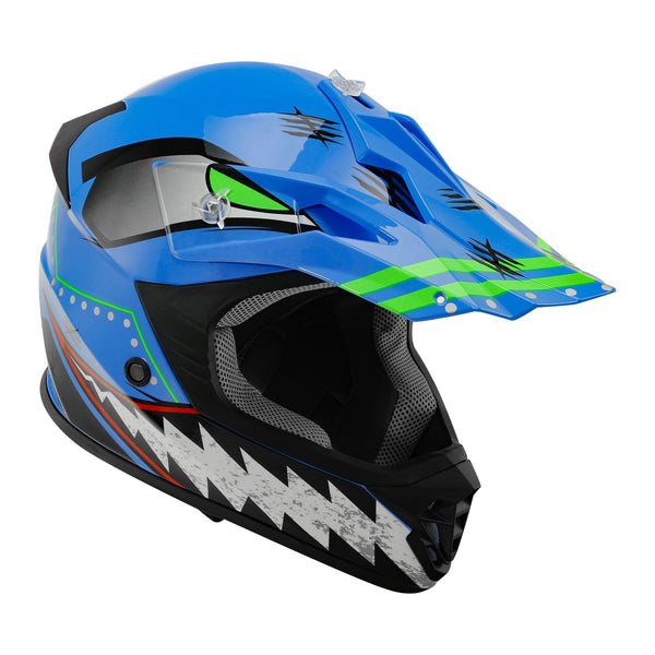 Blue motocross helmet hot sale