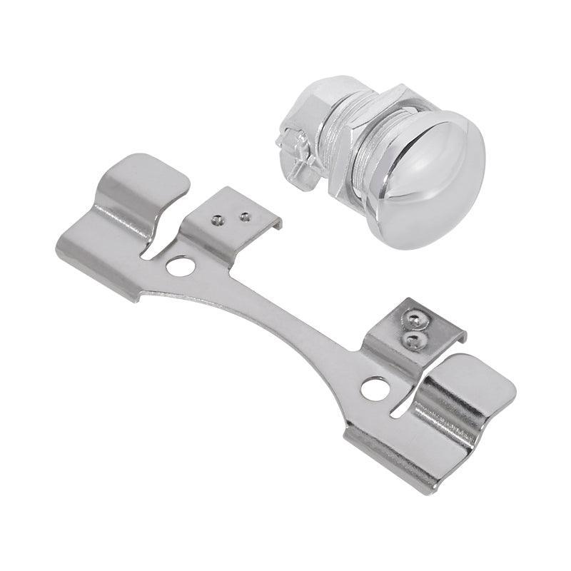 TCMT Chrome Fuel Door Latch Push Button Gas Cap Fit For Harley