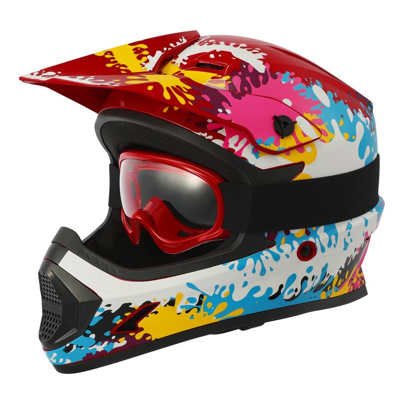 doodle motorcycle helmet TCMT Doodle Knight DOT Youth Full Face Helmet, S