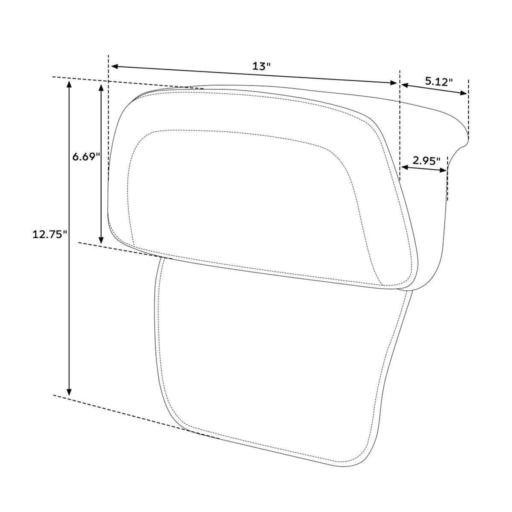 TCMT Driver Passenger Seat Backrest Pad Fit For Harley CVO Touring - TCMTMOTOR