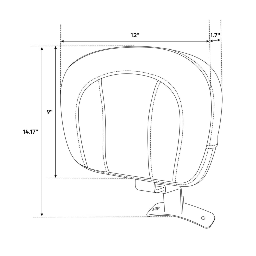 TCMT Driver Passenger Seat Backrest Pad Fit For Harley CVO Touring - TCMTMOTOR