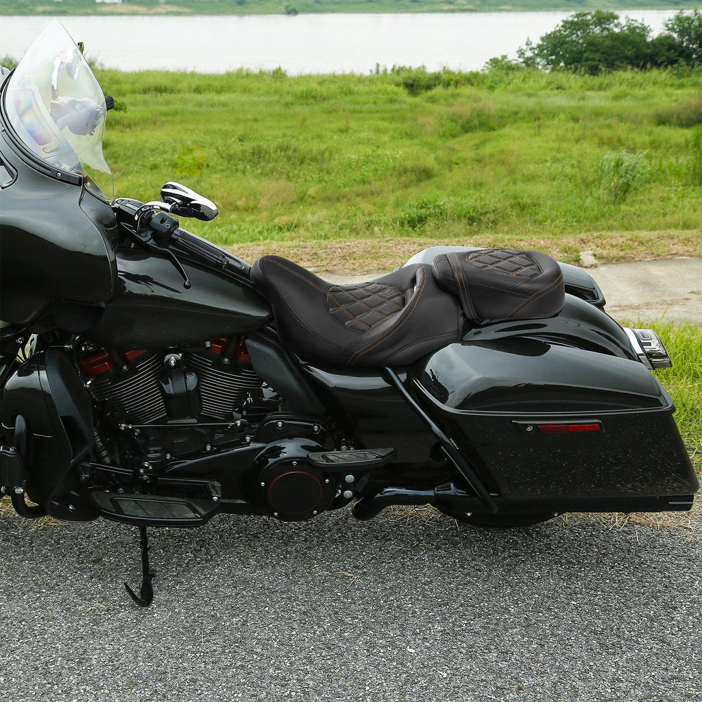 TCMT Driver Passenger Seat Backrest Pad Fit For Harley CVO Touring - TCMTMOTOR