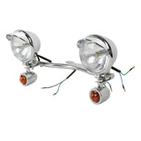 TCMT Driving Passing Turn Signal Spot Light Bar Fit For Harley Touring Choppers Honda