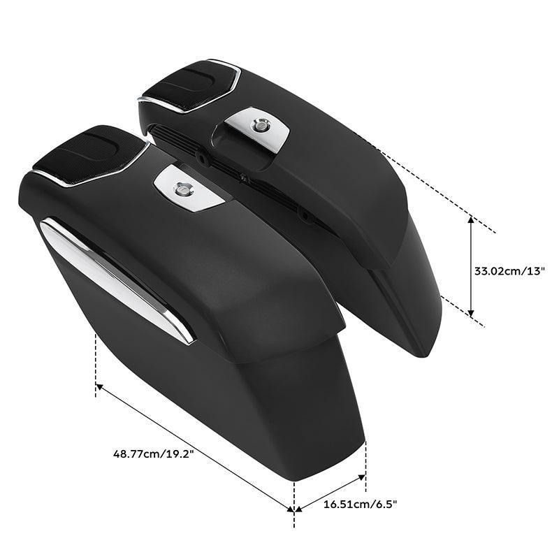 TCMT Hard Saddlebags 6.5" Audio Lid Fit For Indian - TCMT