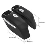 TCMT Hard Saddlebags 6.5" Audio Lid Fit For Indian - TCMT