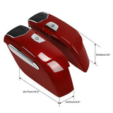 TCMT Hard Saddlebags 6.5" Audio Lid Fit For Indian - TCMT