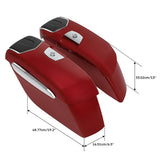 TCMT Hard Saddlebags 6.5" Audio Lid Fit For Indian - TCMT