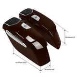TCMT Hard Saddlebags 6.5" Audio Lid Fit For Indian - TCMT