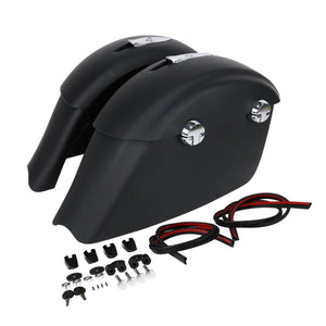 TCMT Hard Saddlebags w/ Electronic Latch Audio Lid Fit For Indian Chieftain 2014-2018, Roadmaster 2015-2023, Springfield 2016-2023 - TCMT