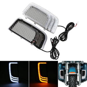 TCMT LED Fairing Lower Grill Turn Signal Running Light For Harley Touring 2014-2021 - TCMTMOTOR