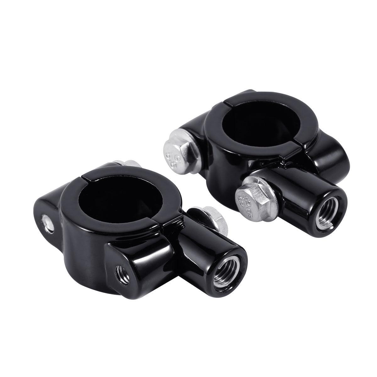 2 x 8MM 10MM MIRRORS CLAMP ON MOUNT ADAPTER FIT 7/8 HANDLEBAR DIRT