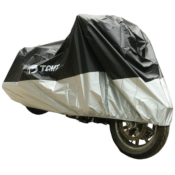 Black&Silver Waterproof Motorcycle Cover Moped Bike Scooter Dust - Foto 11