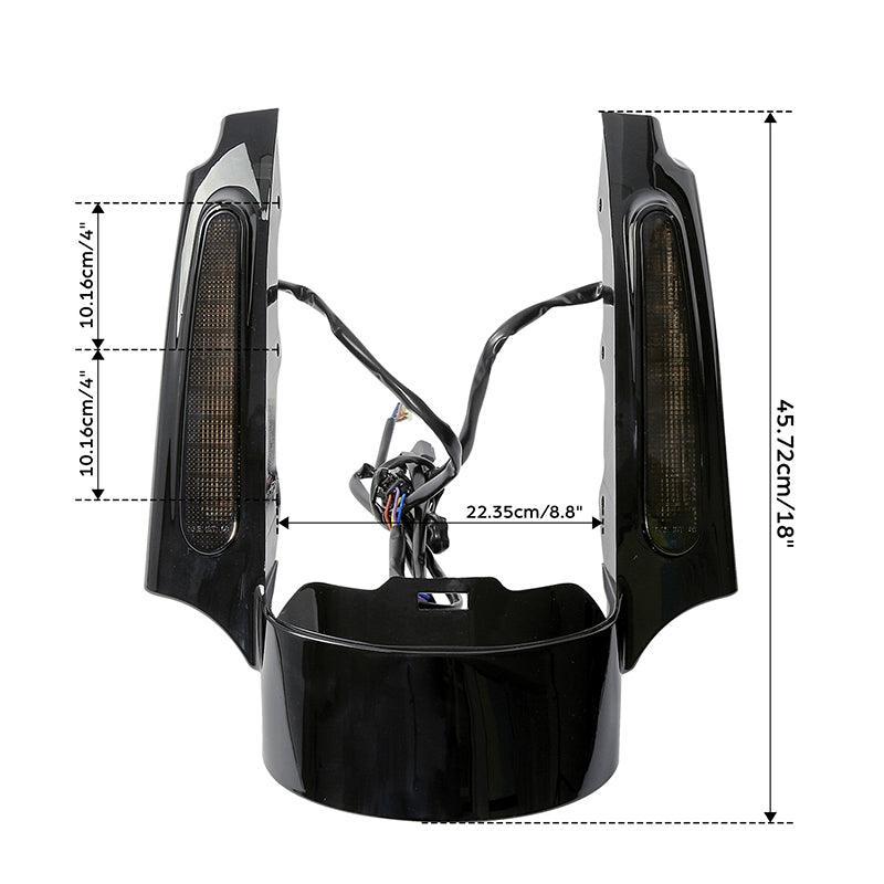 TCMT Rear Fender Extension Fascia LED Light Fit For Harley Touring '09-'13 - TCMT